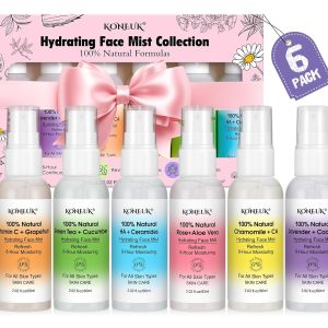 KONEUK Skincare Refreshing Face Mist Kit-Long Hydration and Soothing Facial Spray for Glowing Skin Care. Mini Face mist Gifts for Women. Mothers Day Gifts. Teacher Gifts. Trave Size2.02 fl oz 6 Pack : Beauty & Personal Care