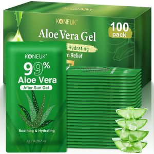 100 Pack Bulk Aloe Vera Gel. 99% Pure Aloe Vera Gel for Face. Hair. Skin. Body. Sunburn Relief. Hydrating Aloe Gel Travel Size Suitable for All Skin Types. Aloe Gel for After Sun Skin Care Relief : Beauty & Personal Care