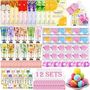 KONEUK 120 PCS Spa Party Supplies for Women. Spa Party Favors Include Face Masks Skincare. Hand Cream. Lip Balm. Under Eye Patches. Lip Mask and Foot Bath Bombs. Spa Birthday Sleepover Party Supplies : Beauty & Personal Care