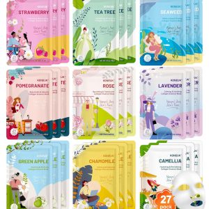 KONEUK 27 Pack Collagen Sheet Face Masks Skincare for Women. Bulk Hydrating Face Mask Set for Dry Skin. Moisturizing Facial Masks for Skin Care. Mothers Day Gifts. Teacher Gifts and Nurses Week Gifts : Beauty & Personal Care