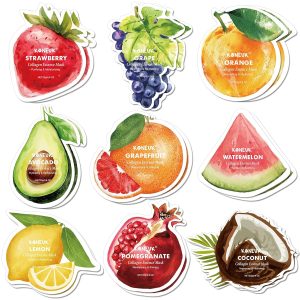 KONEUK 18 Pack Fruit Shaped Face Masks Skincare. Collagen Hydrating and Moisturizing Sheet Face Mask Skin Care. Bulk Mothers Day Gifts. Spa Party Gifts. Teacher Gifts and Nurses Week Gifts : Beauty & Personal Care