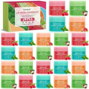 24 Pack Lip Sleeping Mask Gifts Set for Women. Bulk Lip Mask Overnight. Hydrate and Nourish Lip Masks With Vitamin C and Coconut Oil for Dry Lips. Lip Balm for Mothers Day Gifts and Spa Party Gifts : Beauty & Personal Care