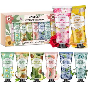 KONEUK 8 Pack Hand Cream Gifts Set for Women. Mini Hand Lotion Travel Size for Dry Cracked Hands. Bulk Hand Cream for Mothers Day Gifts. Bridal Shower Favors. Birthday Gifts. Teacher Gifts : Beauty & Personal Care
