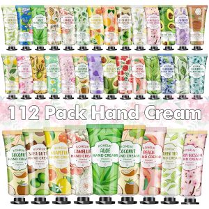 KONEUK 112 Pack Moisturizing Hand Cream Set. Mothers Day Gifts for Mom. Bulk Hand Lotion Travel Size for Dry Cracked Hands. Mini Hand Cream for Teacher Appreciation Gifts. Nurse Gifts. Birthday Gifts : Beauty & Personal Care