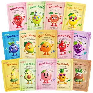 14 Pack Fruit Face Masks Skincare for Kids. Sheet Hydrating Facial Mask for All Skin Types. Bulk Collagen Face Mask for Women Skin Care. Birthday Party Spa Gifts for Teens Girls : Beauty & Personal Care