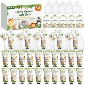 50 Pack Baby Shower Bulk Hand Cream Gifts Sets. Baby Shower Favors and Bridal Shower Favors for Guests with Thank You Card and Organza Gift Bags. Birthday Gifts. Appreciation Gifts for Guests (Animal) : Beauty & Personal Care