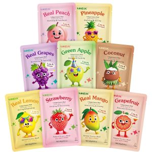 KONEUK 9 Pack Fruit Face Masks Skincare for Kids. Bulk Collagen Face Mask for Teens Women. Skin Care for Kids. Mothers Day Gifts. Spa Birthday Party Supplies and Gifts for Girls : Beauty & Personal Care